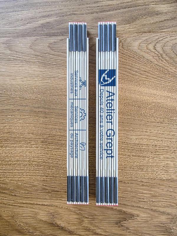 Double mètre bois de hêtre Atelier Crept