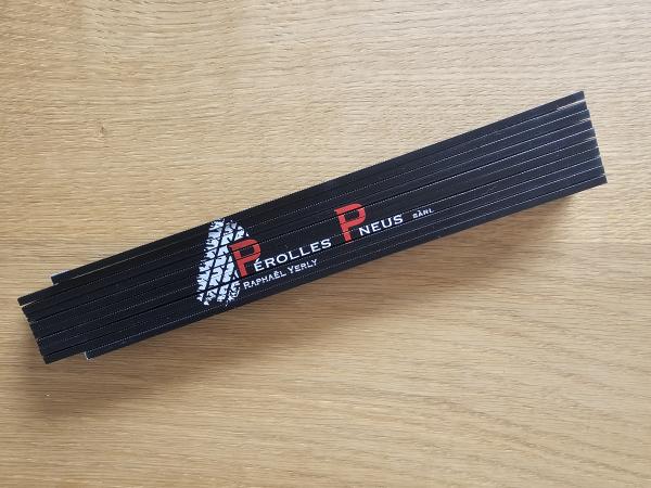 Double mètre bois de hêtre noir Pérolles Pneus