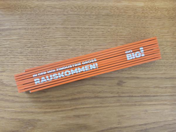 Double mètre bois de hêtre orange Go Big